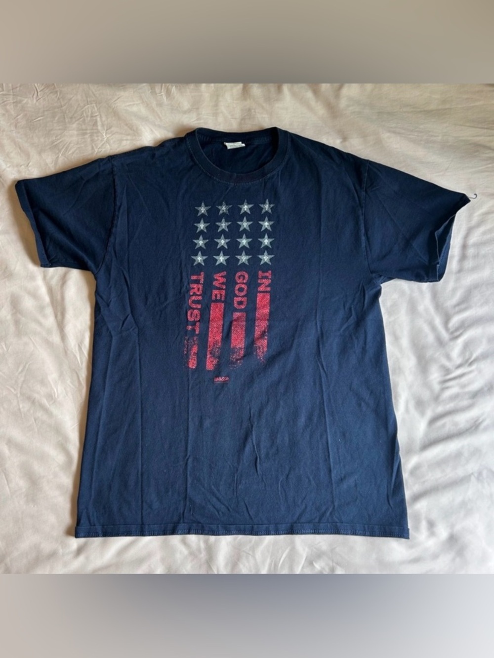 In God We Trust Blue America T-Shirt – Size Medium